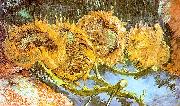 Four Cut Sunflowers Vincent Van Gogh